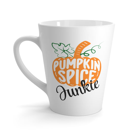 Latte Mug - Pumpkin Spice Junkie Fall Design