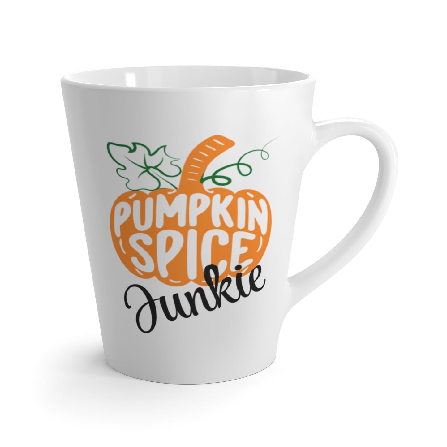 Latte Mug - Pumpkin Spice Junkie Fall Design